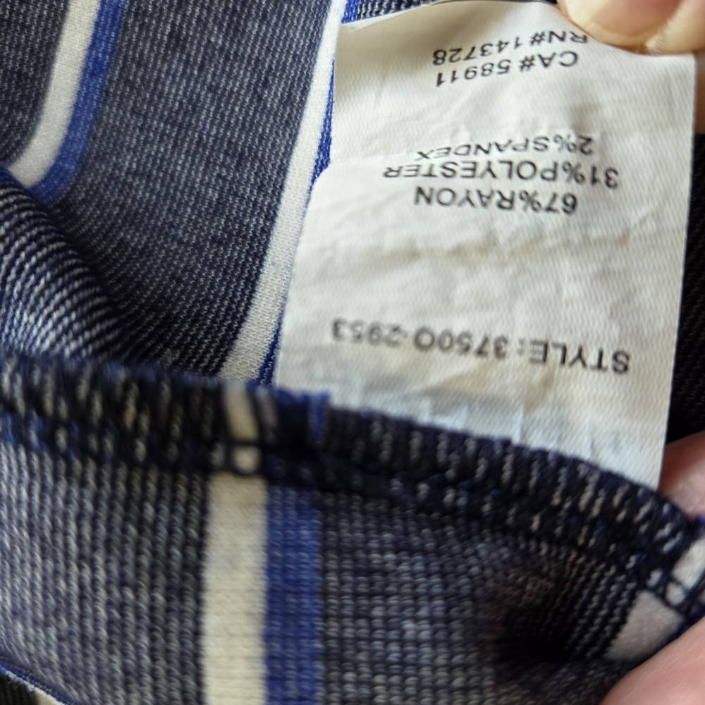 Tribal Navy & White Striped Square-Neck Mini Dress - Picture 5 of 11